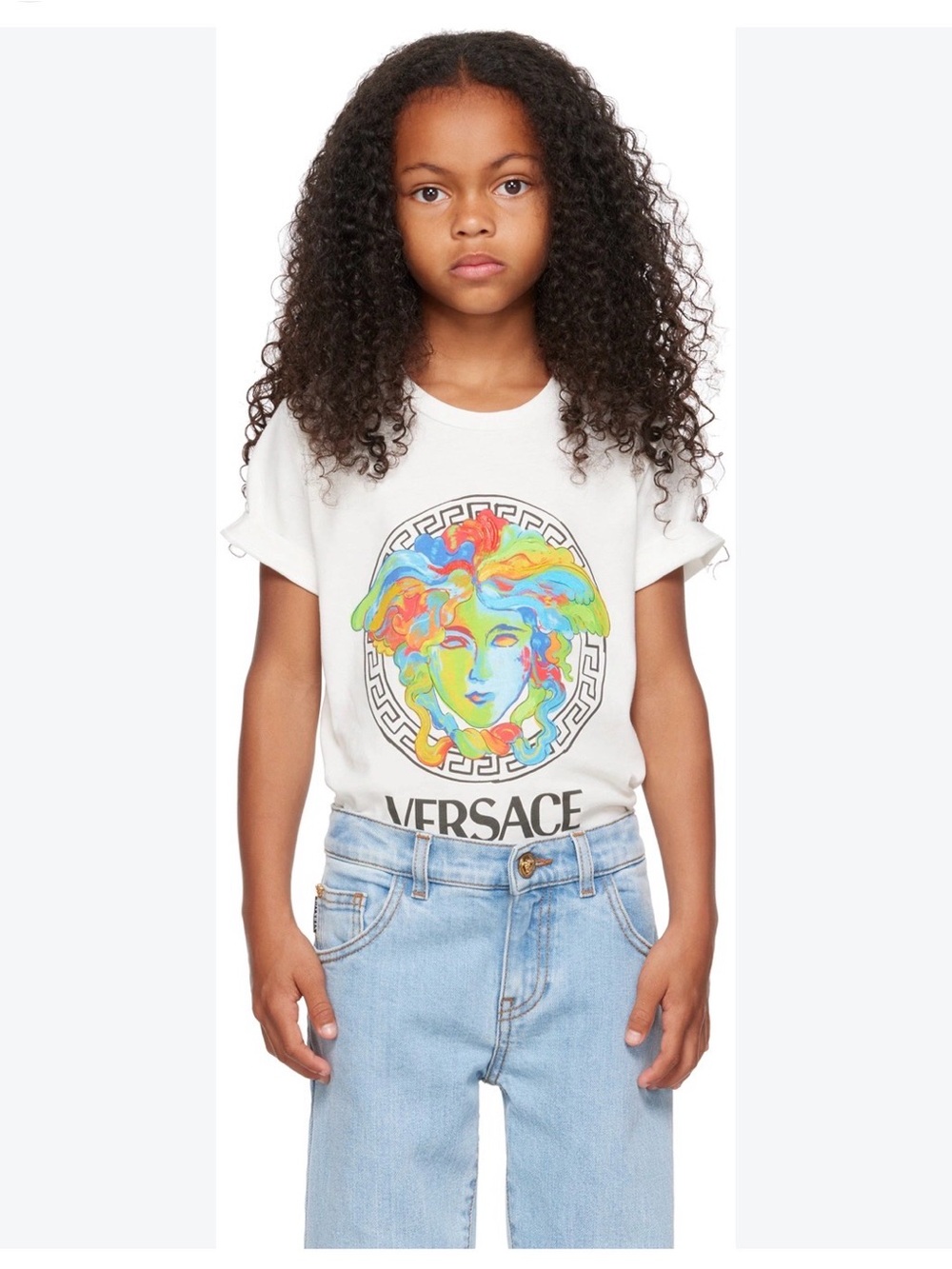 Versace Rainbow Medusa Head Graphic T-Shirt size 4